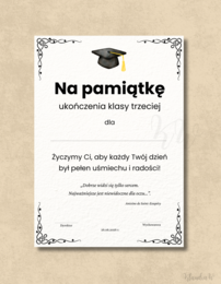 Wklejki do książek na zakończenie roku - klasa 3