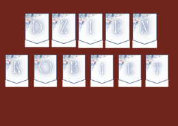 DZIEŃ KOBIET – girlanda – napis – gazetka – wersja 2