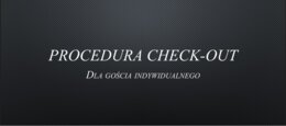 PROCEDURA CHECK-OUT