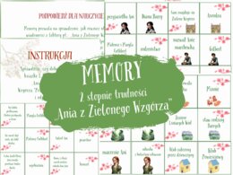 ,,Ania z Zielonego Wzgórza" MEMORY