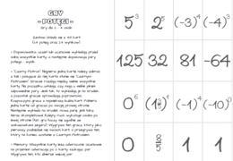 Potęgi - gry dydaktyczne klasa 7,8