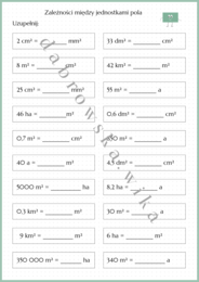 Zależności między jednostkami pola