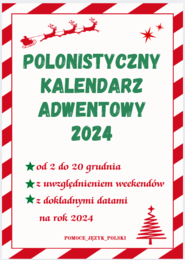 POLONISTYCZNY KALENDARZ ADWENTOWY 2024