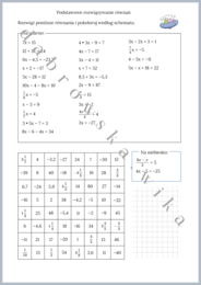 Podstawowe rozwiązywanie równań - kodowanka