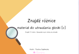 Znajdź różnice - głoska [c]