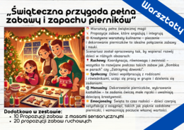 Warsztaty z rodzicami - „Świąteczna przygoda pełna zabawy i zapachu pierników”