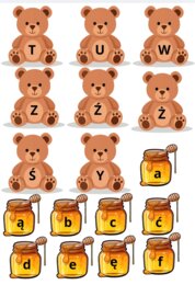 Misiowy alfabet. Wielkie i małe litery