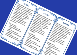 SATYRA – cechy – wklejka – wklejki – powtórzenie – egzamin – GATUNKI SYNKRETYCZNE