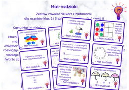Matnudziaki – matematyka dla klasy 2 i 3. Zestaw 90 zadań. (część II)