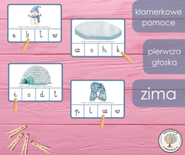 Klamerkowe pomoce - pierwsza głoska - zima