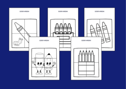 DZIEŃ KREDKI – biblioteka – świetlica – przedszkole - UKŁADANKA - układanki - puzzle - kolorowanka - 10 szt.