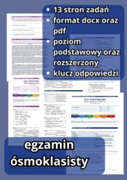 Powtórka przed egzaminem ósmoklasisty – Język angielski | Test podstawowy + rozszerzony (PAKIET)