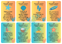 Unpopular Opinions: Summer Holidays Edition Speaking Discussion Cards Before or After Holidays A2-C1 3 x 64