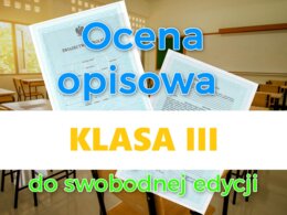 Oceny opisowe – klasa 3