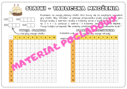 Tabliczka mnożenia - statki. Dzień Tabliczki Mnożenia.