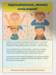 Zajęcia plastyczne: „Namaluj swoją pogodę” .