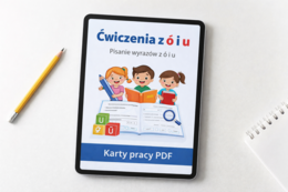 PISOWNIA WYRAZÓW Z Ó I U [Karta pracy, sprawdzian]