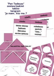 Pakiet "Pan Tadeusz" - taboo, "ja mam..", tangram