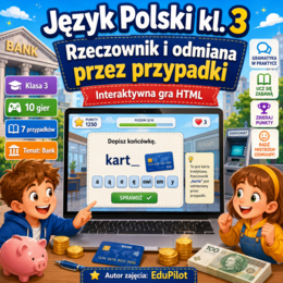 Odmiana rzeczowników "Jesteśmy w banku"