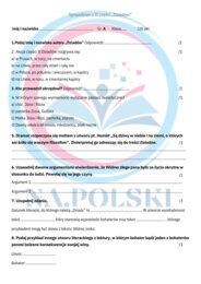 "Dziady cz. II" - sprawdzian podsumowujący