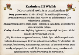 🏰 Gazetka historyczna – Kazimierz III Wielki | Edukacyjna dekoracja sali historycznej lub biblioteki