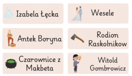 Literackie kalambury - scenariusz ćwiczenia + przykładowe hasła