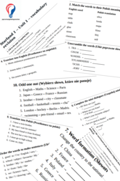 Starland 1 – Module 1 – vocabulary revision