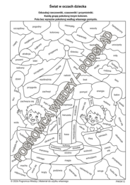 Świat w oczach dziecka - karta pracy + klucz odpowiedzi