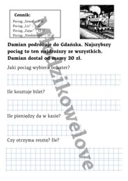 Matematyka w podróży-zadania praktyczne, kupujemy bilety