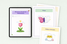 Wiosenne obrazki do dokończenia – karta pracy