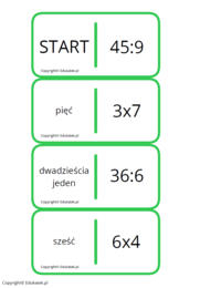 Domino – utrwalanie tabliczki mnożenia i dzielenia