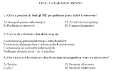 Test - układ krwionośny