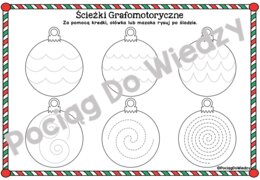 Rysowanie po śladzie - dekorujemy bombki