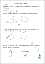 Przystawanie trójkątów - notatka