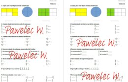 UŁAMKI ZWYKŁE: skracanie, rozszerzanie, porównywanie, liczby mieszane, ułamki niewłaściwe - sprawdzian, kartkówka, karta pracy kl. 4, kl. 5 DWIE WERSJE