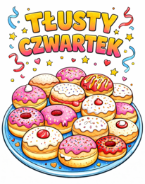 Darmowa kolorowanka do druku - TŁUSTY CZWARTEK