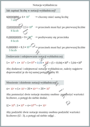 Notacja wykładnicza - notatka