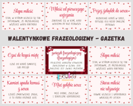 Frazeologia z sercem, związki frazeologiczne, Międzynarodowy Dzień Języka Ojczystego - GAZETKA i nie tylko :)