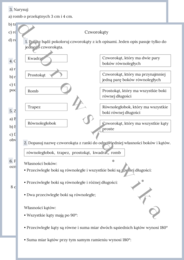 Czworokąty - karta pracy