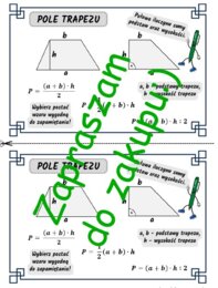 Pole trapezu - wklejka do zeszytu