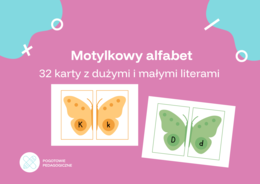 Motylkowy alfabet- nauka liter dużych i małych