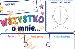 Karty pracy: puzzle " Wszystko o mnie..."  dla uczestników kolonii, półkolonii,