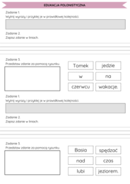 Edukacja polonistyczna - tworzenie zdań