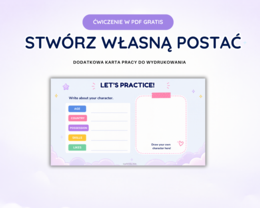 Speaking klasa 3 i 4 : Describe your Character Interaktywna Prezentacja na koniec roku