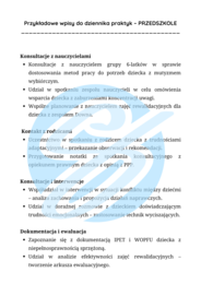 Pedagog specjalny – przykładowe wpisy do dziennika praktyk