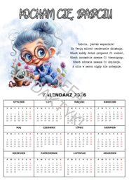 DZIEŃ BABCI I DZIADKA - kalendarz 2026 (33 wzory)