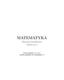 Arkusz E8 nr 5 z matematyki