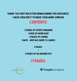 School Activities Part 2: Back to school Coding, drawing, I have... Who has...? Czynności wykonywane w szkole część 2.