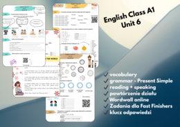 English Class A1 - Unit 6 -  My Day - zestaw ćwiczeń