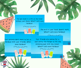 Let's save holidays! - karty do konwersacji